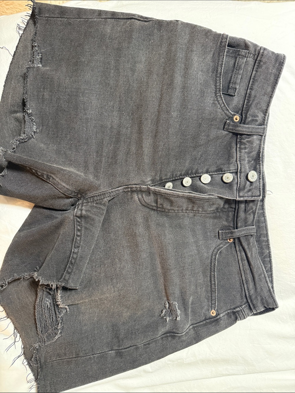 Old Navy Black High-Rise Curvy Denim Shorts